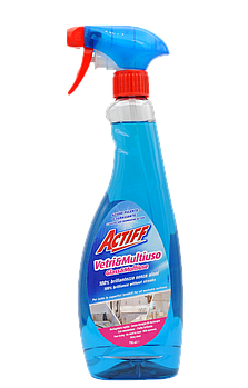 Очищувач спрей для вікон і глянцевих поверхонь ACTIFF VETRI & MULTIUSO SPRAY