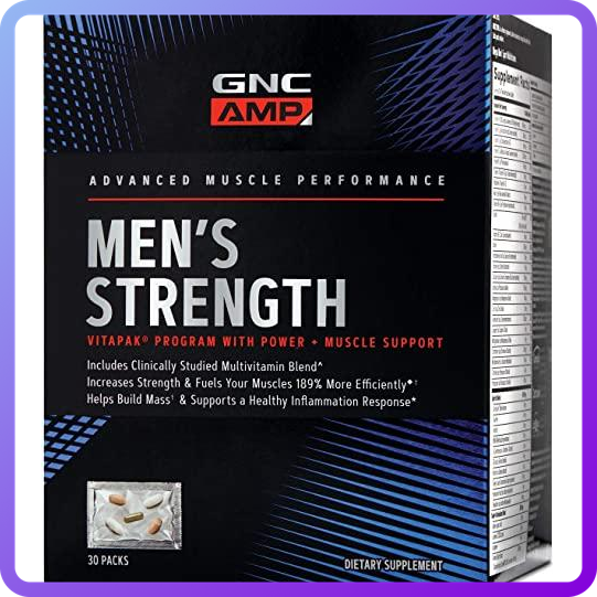 Комплекс Вітамінів Для Чоловіків GNC Amp Mens Strength Vp 30 Пакетів (347110)