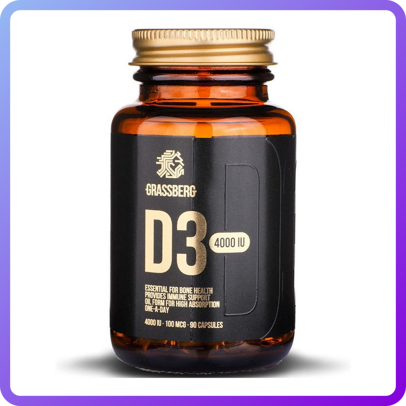 Вітаміни і мінерали Grassberg D3 4000 IU (100 мкг) 90 капс (346142)