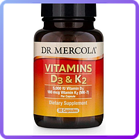 Витамины D3 и K2 Dr. Mercola Vitamins D3 & K2 30 капсул (112797)