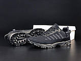Кросівки чоловічі демісезонні Situo чорні модні бігові кросівки текстиль сітка, фото 4