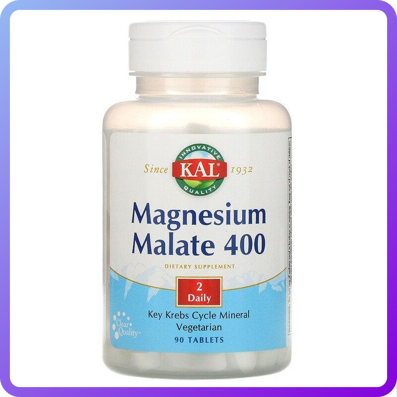 Вітаміни і мінерали KAL Magnesium Malate 400 90 таб (346150)