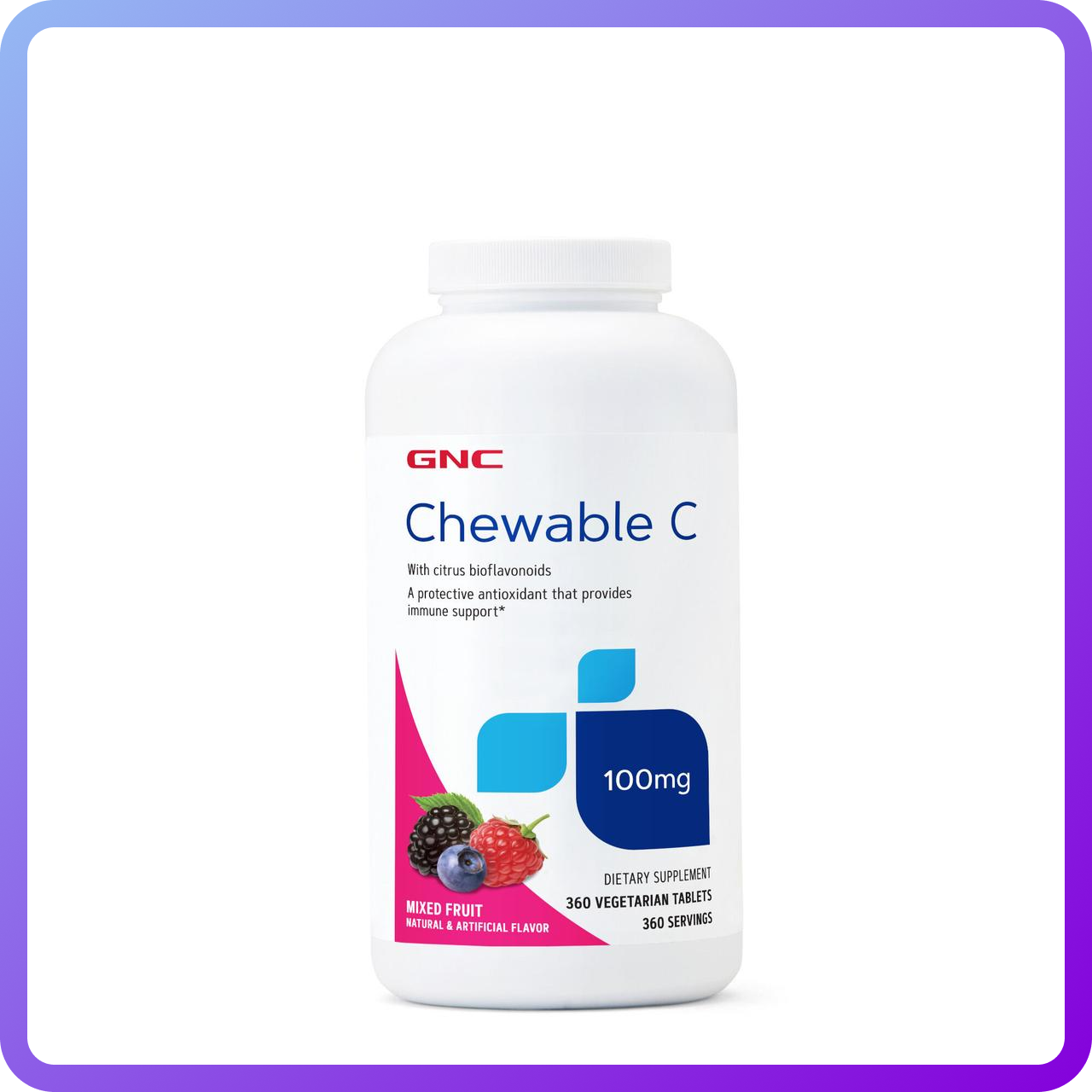 Вітаміни і мінерали GNC гел.капс C 100 мг 360 вег.таб (346152)