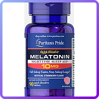 Снотворное Puritan's Pride Quick Dissolve Melatonin 10 мг Flavor (90 таб) (448521)