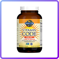 Сырой Витамин Д3 Garden of Life RAW D3 Vitamin Code 2000 МЕ (50 мкг) 60 вегетарианских капсул (234141)