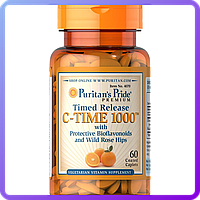 Витамины и минералы Puritans Pride Vitamin C-1000 мг with Rose Hips Timed Release 60 капс (111685)