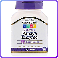 Витамины и минералы 21st Century Papaya Enzyme 100 таб (452850)