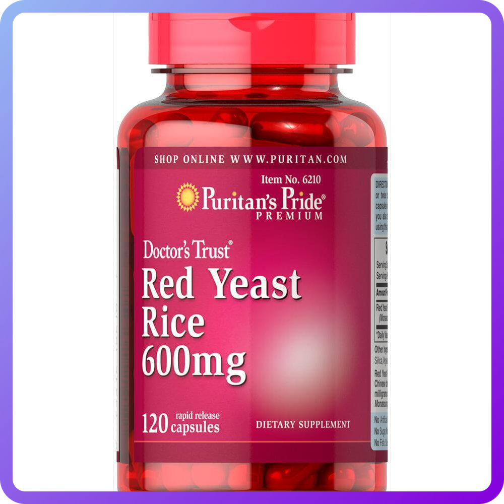 Червоний дріжджовий рис Puritan's Pride Red Yeast Rice 600 мг (120 кап) (337423)