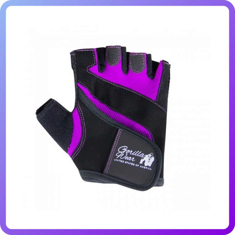 Жіночі рукавички Gorilla wear Womens Fitness Gloves (Black/Purple) (334438)