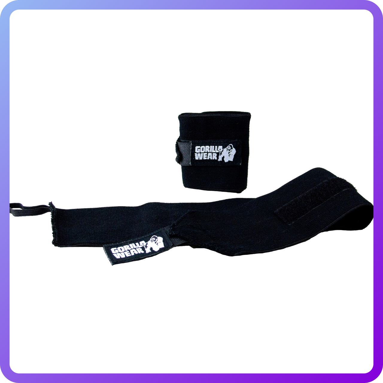 Бинти кистьові для фіксації зап'ястя Gorilla wear Wrist Wraps BASIC (Black) (334444)