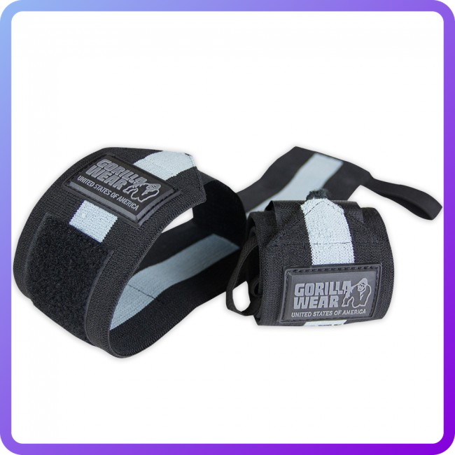Страхувальний бинт для зап'ястя Gorilla wear Hardcore Wrist Wraps (Black/Grey) (334446)