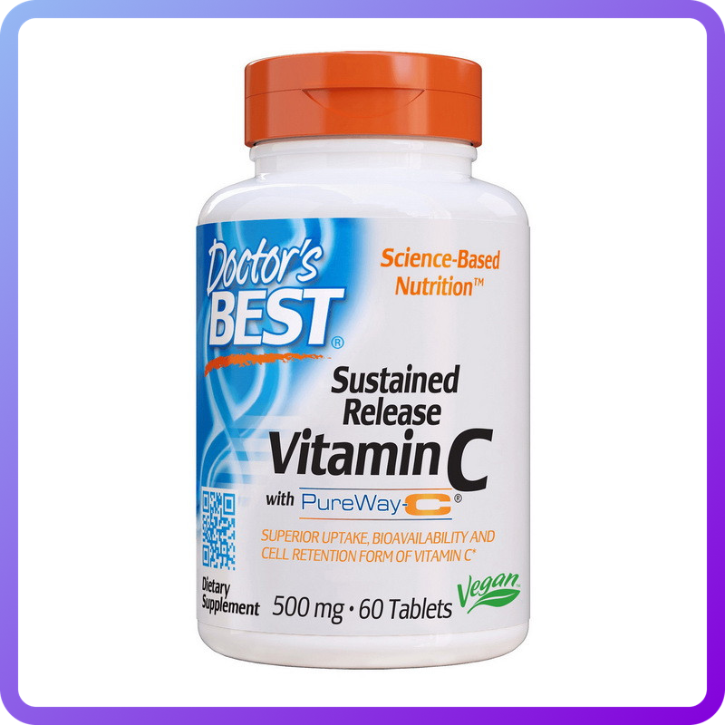 Вітаміни і мінерали Doctor's s BEST Sustained Release Vitamin C with PureWay-C 60 таб (346205)
