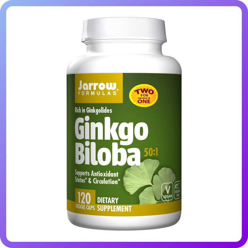 Гінкго Білоба Jarrow Formulas Ginkgo Biloba 120 вег.капс (346211)
