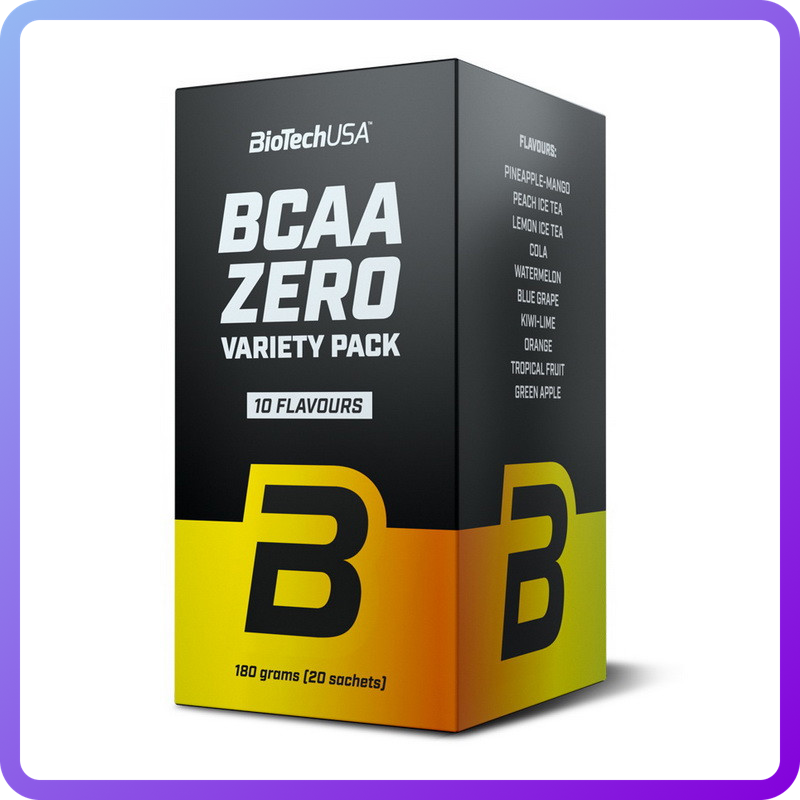 Амінокислоти BCAA BioTech bcaa zero variety pack 20 пакетів (344070)