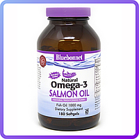 Натуральная Омега-3 из Лососевого Жира Bluebonnet Nutrition Omega-3 Salmon Oil 180 желатиновых капсул (454015)