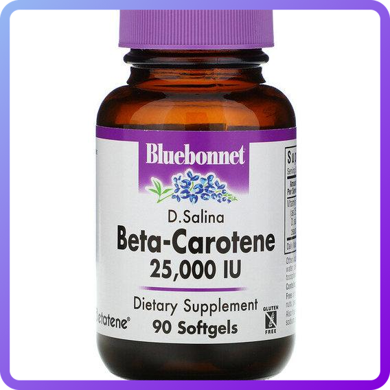 Натуральний бета-каротин Bluebonnet Nutrition Beta Carotene 25.000 мо 90 гельових капсул (231865)