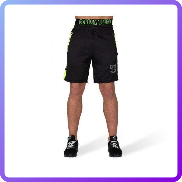 Шорти Gorilla Wear Shelby Shorts Black/Neon Lime (340436)