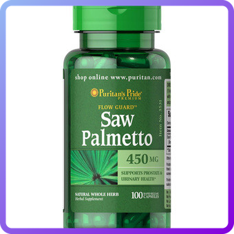 Препарат для чоловічого здоров'я Puritan's Pride Saw Palmetto 450 мг (100 капс) (103718)