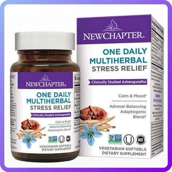 Трави для Нервової Системи New Chapter One Daily Multiherbal Stress 30 капсул (345202)