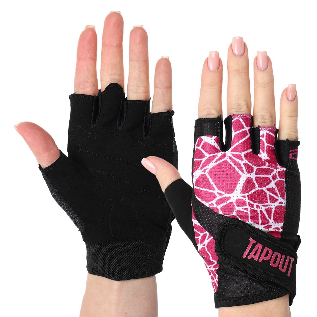 Рукавиці для фітнесу рукавички спортивні Tapout 168509 розмір S Black-Pink, фото 1