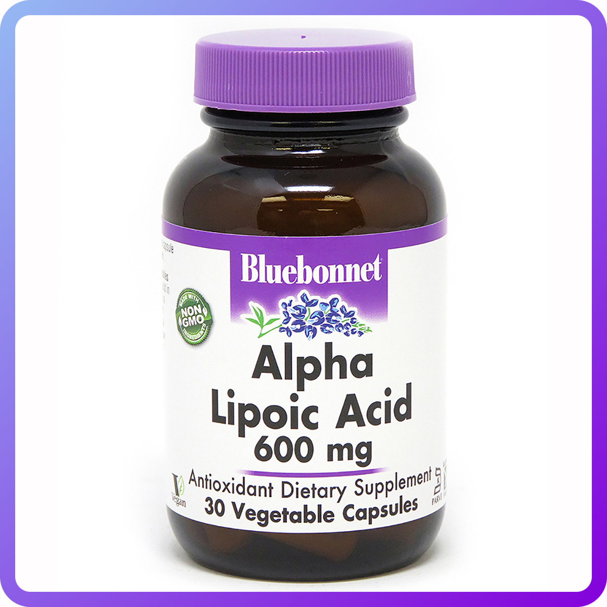 Альфа Ліпоєва Кислота Bluebonnet Nutrition Alpha Lipoic Acid 600 мг 30 рослинних капсул (342869)