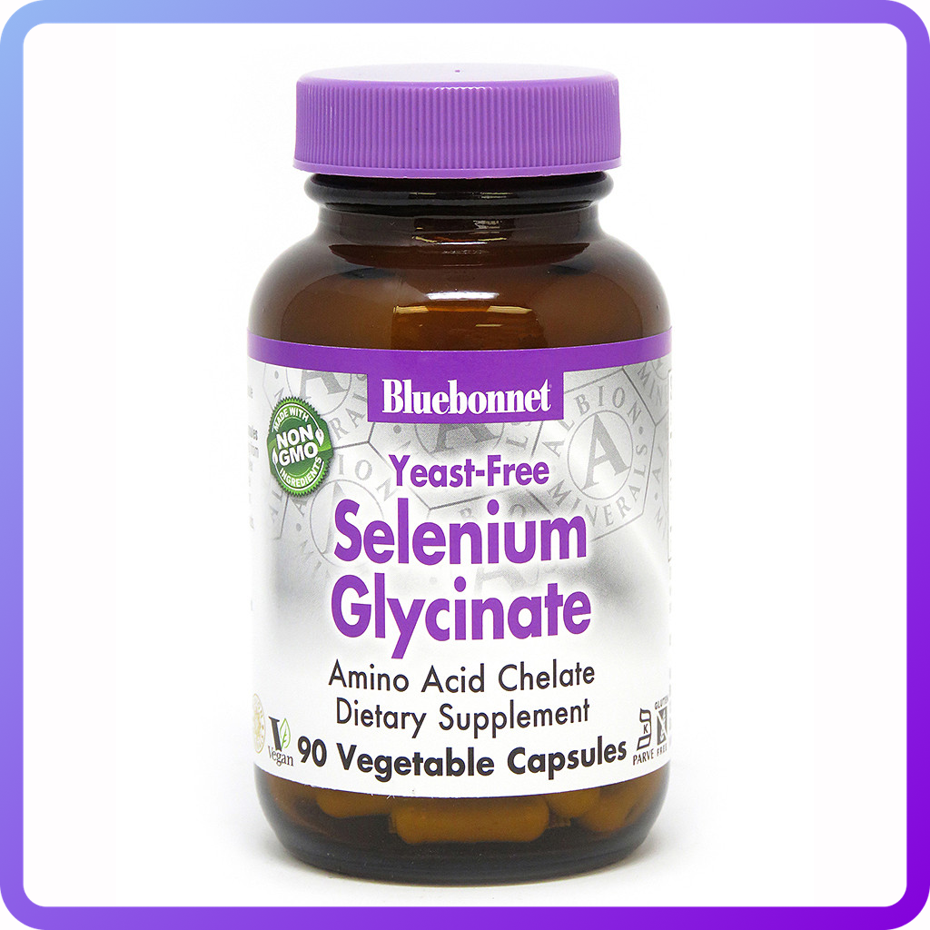 Вітаміни і мінерали Bluebonnet Nutrition Selenium Glycinate Yeast-Free 90 вег.капс (346265)