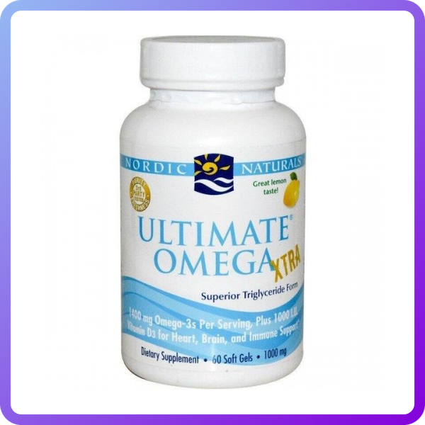 Риб'ячий Жир Смак Лимона Nordic Naturals Ultimate Omega 1000 мг 60 капсул (345214)
