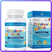 Рыбий жир (ДГК) для Детей (3-6 лет) Вкус Клубники Nordic Naturals Children's DHA 250 мг 360 мини капсул