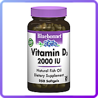 Витамин D3 Bluebonnet Nutrition Vitamin D3 2000IU 250 желатиновых капсул (342876)