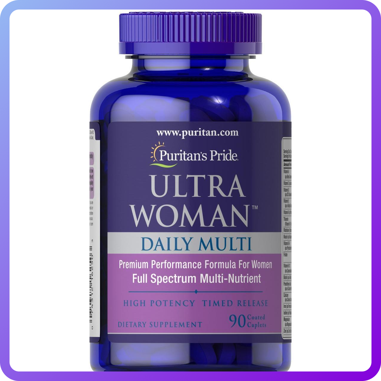 Вітамінно-мінеральний комплекс Puritan's Pride Ultra Woman Daily Multi Timed Release (90 капс) (336053)