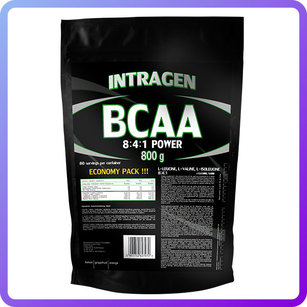 BCAA аминокислоты Intragen BCAA 8:4:1 Power (800 г) (223562) - фото 1 - id-p1351424061