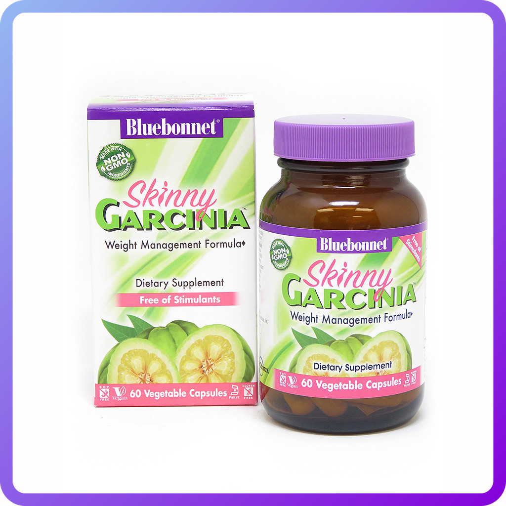Гарцинія Формула управління Вагою Bluebonnet Nutrition Skinny Garcinia 60 капсул вегетаріанських (342884)