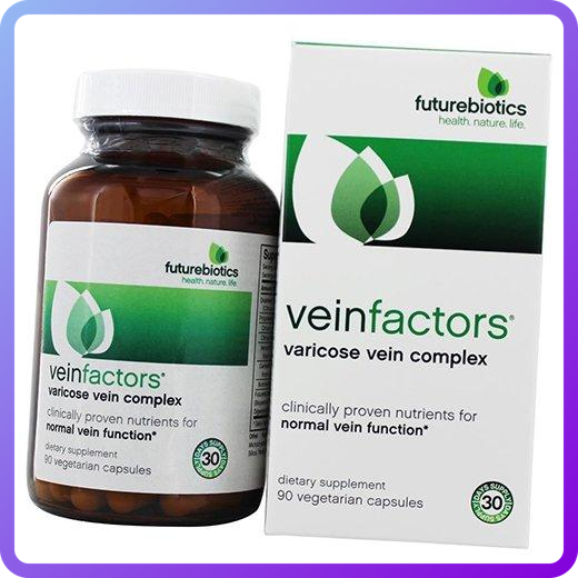 Комплекс від Варикозу FutureBiotics VeinFactors 90 гельових капсул (345229)