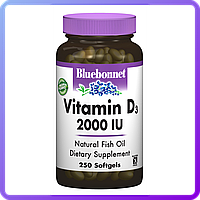 Витамин D3 Bluebonnet Nutrition Vitamin D3 2000IU 250 желатиновых капсул (110586)