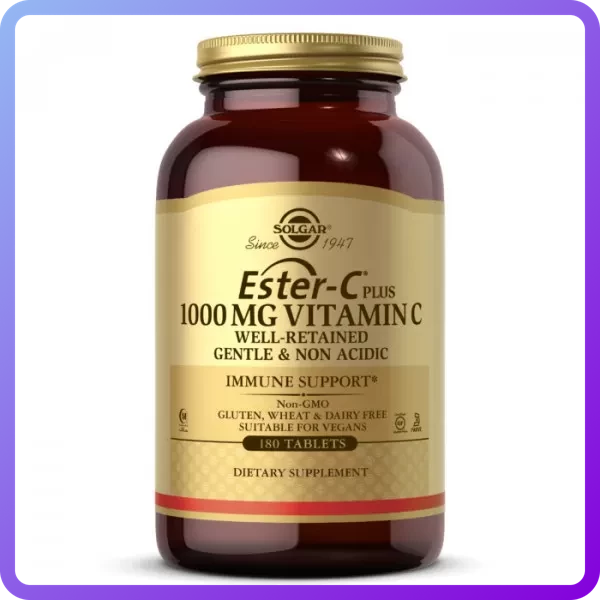 Вітаміни і мінерали Solgar Ester-C plus Vitamin C 1000 мг 180 таб (346303)