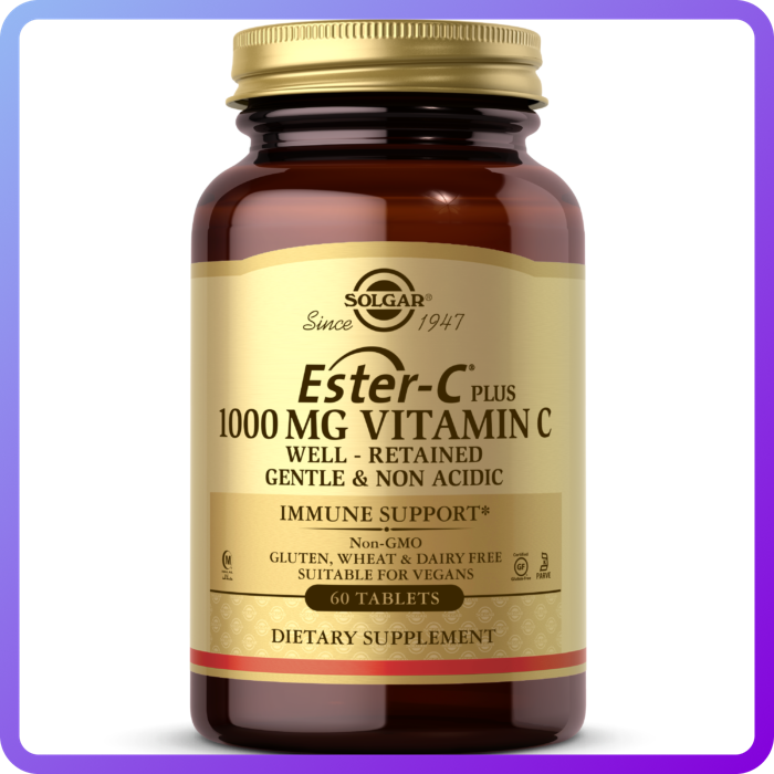 Вітаміни і мінерали Solgar Ester-C plus 1000 мг Vitamin C 60 таб (346304)