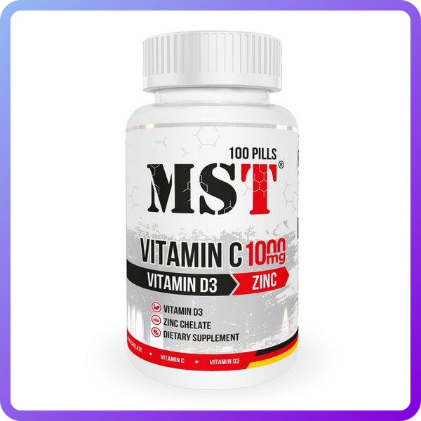 Вітаміни MST Nutrition Vitamin C 1000 мг +D3 (100 таб) (347306)