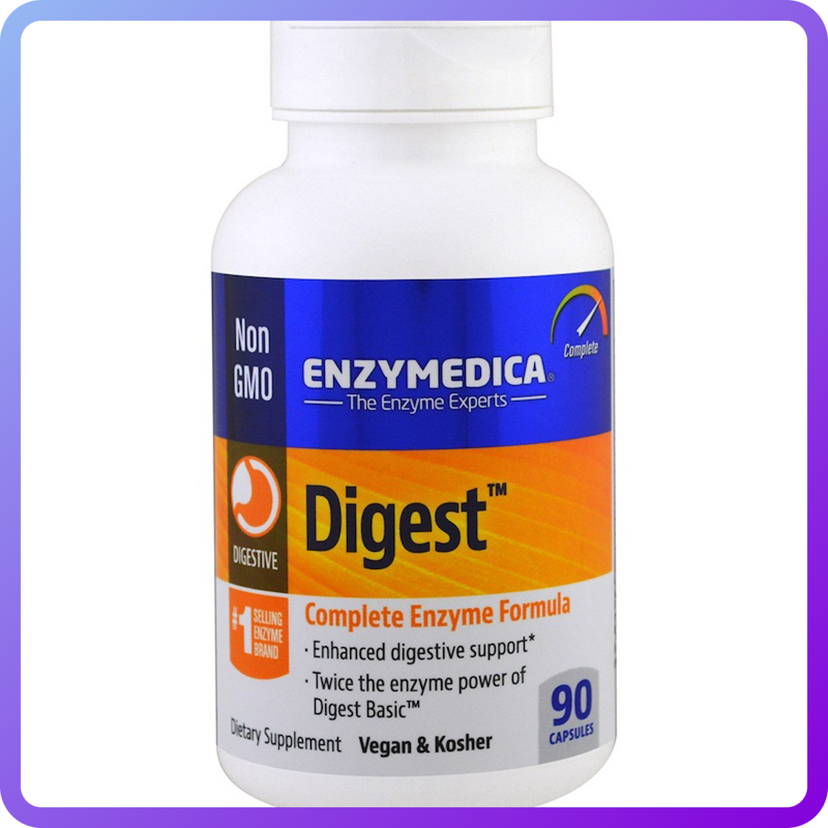 Ферменти для Засвоєння Повний білковий склад Enzymedica Digest 90 капсул (345250)