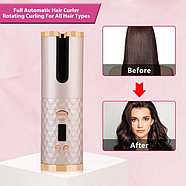 Бездротова плойка для завивки волосся Ramindong Hair curler RD-060 Рожеве золото, фото 4