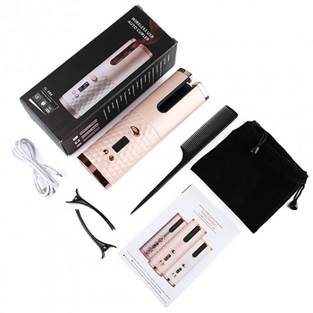 Бездротова плойка для завивки волосся Ramindong Hair curler RD-060 Рожеве золото
