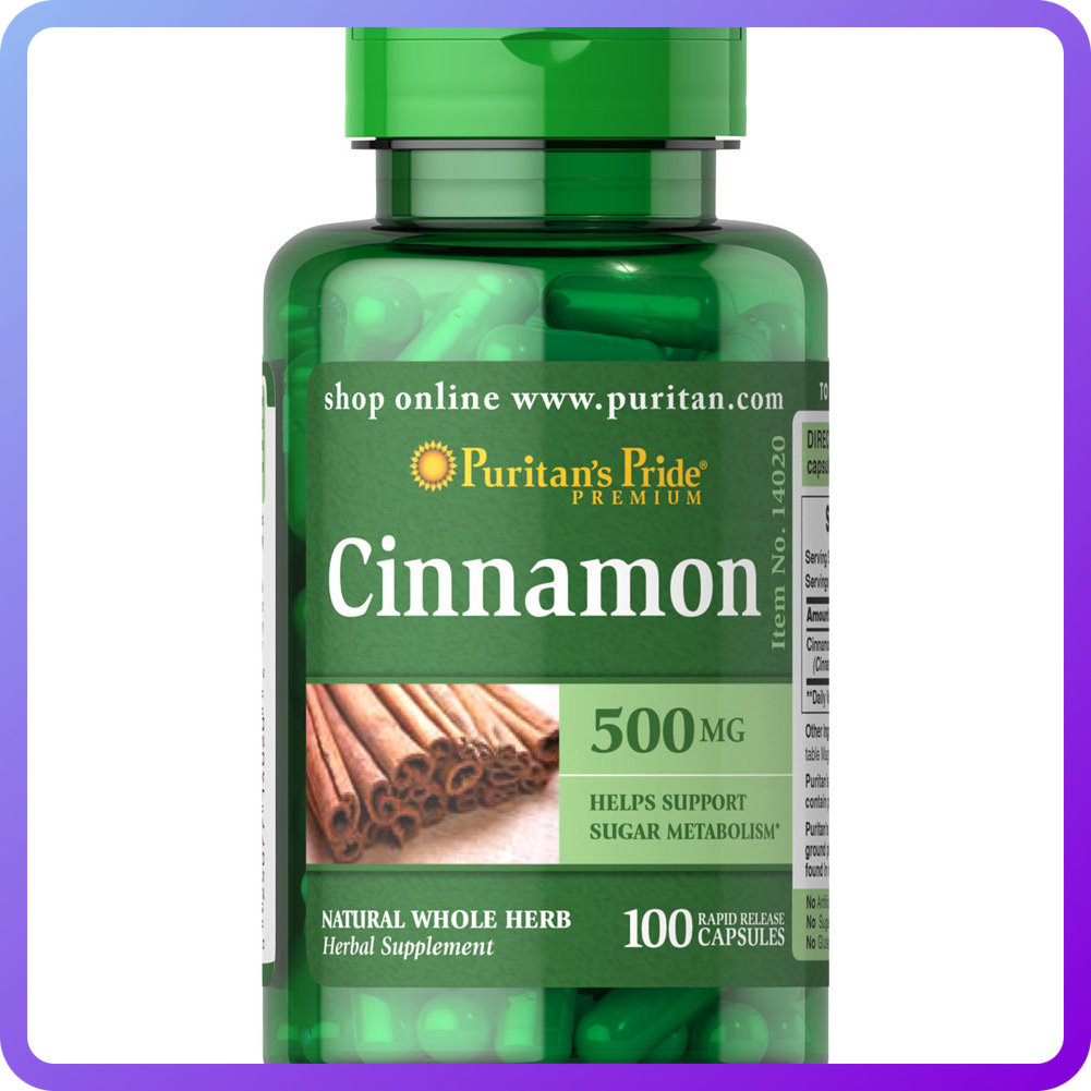 Кориця Puritan's Pride Cinnamon 500 мг (100 капс) (336115)