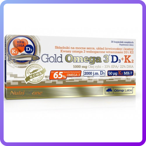 Риб'ячий жир Olimp Labs Gold Omega 3 65% D3+K2 30 капс  (455393)