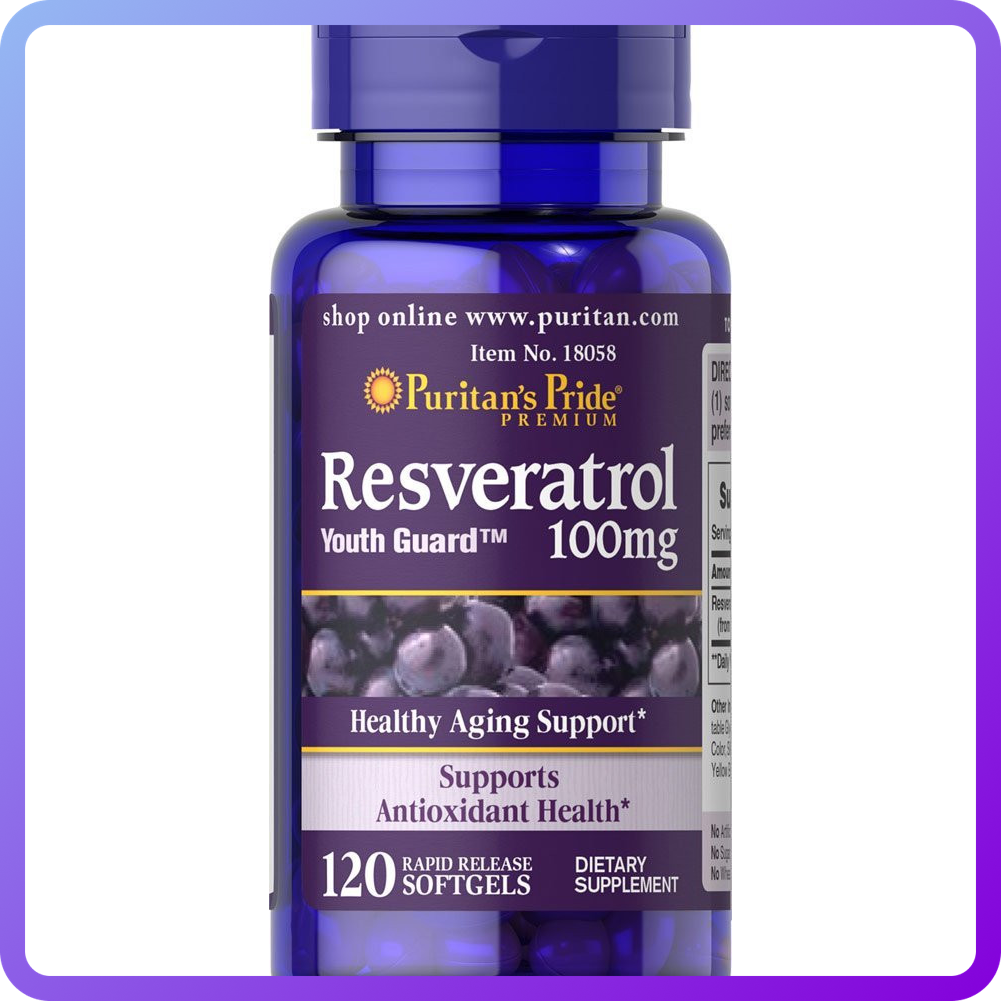 Антиоксидант Puritan's Pride Resveratrol 100 мг (60 капс) (336138)