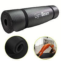 Коврик для фитнеса Yoga Mat Black - GymBeam, 180x61x1см / Коврик для йоги и тренировок / Гимнастический коврик