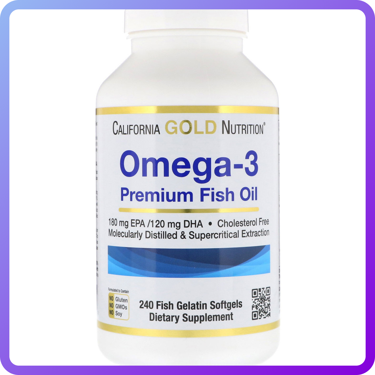 Риб'ячий жир California Gold Nutrition Omega-3 Premium Fish Oil (240 гел.капс) (229704)