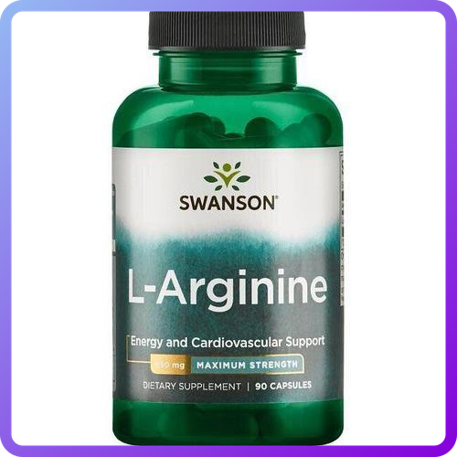 Аргінін Swanson L-Arginine Maximum Strenght 850 мг 90 капс (346409)