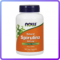 Вітаміни і мінерали Now Foods Natural Spirulina 500 мг 120 вег.капс (113064)