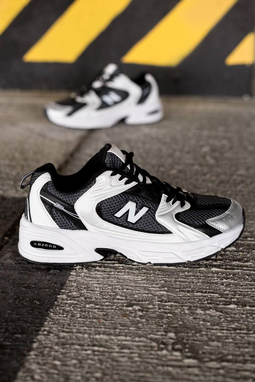 Кросівки чоловічі New Balance 530 White Silver Black білий з чорним літніми спортивними легкими 49 баланс