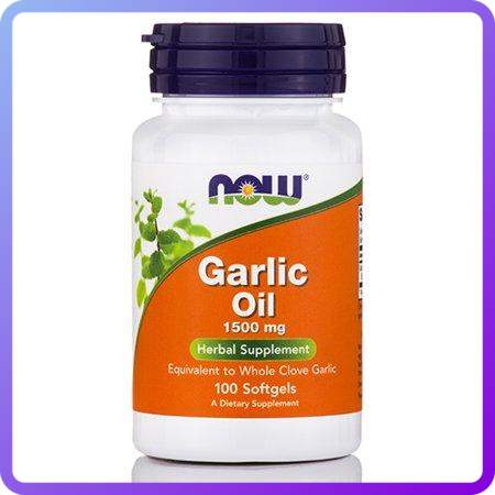 Активне довголіття NOW Garlic Oil 1500 mg (100 кап) (337678)