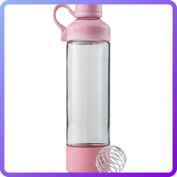 Шейкер Blender Bottle Mantra Glass 600 мл Рожевий (346433)
